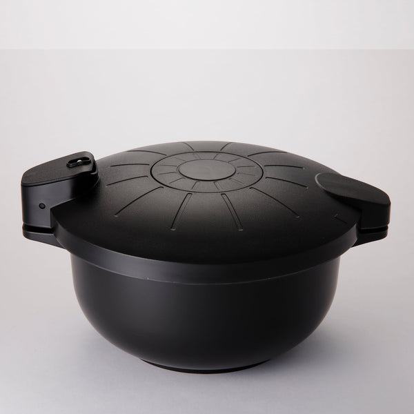 イージープレッシャークッカー 2.3L ブラック + 『マイヤー電子レンジ圧力鍋で作る「冷凍ストック」レシピ』 セット