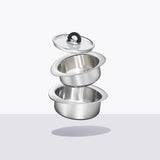 NEWPAN Daily 18cm フラットガラス蓋付き