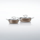サーキュロン 2ピースセット(両手鍋 16cm / 20cm) シャンパンカラー