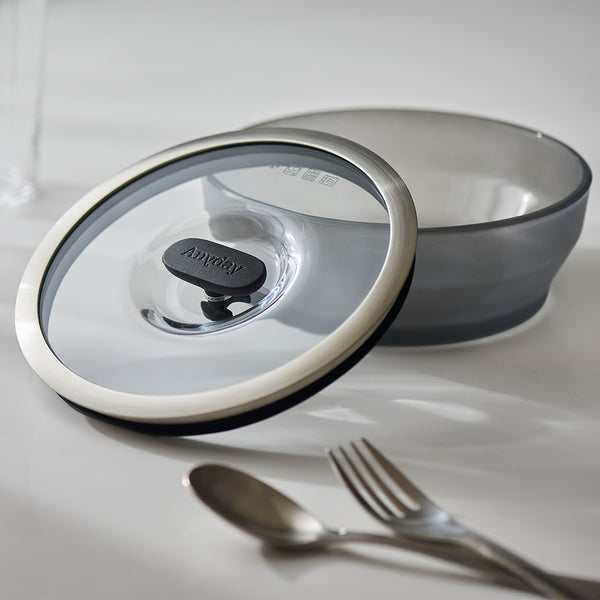 Anyday 18cm 浅型ディッシュ ブラック レシピブック付き