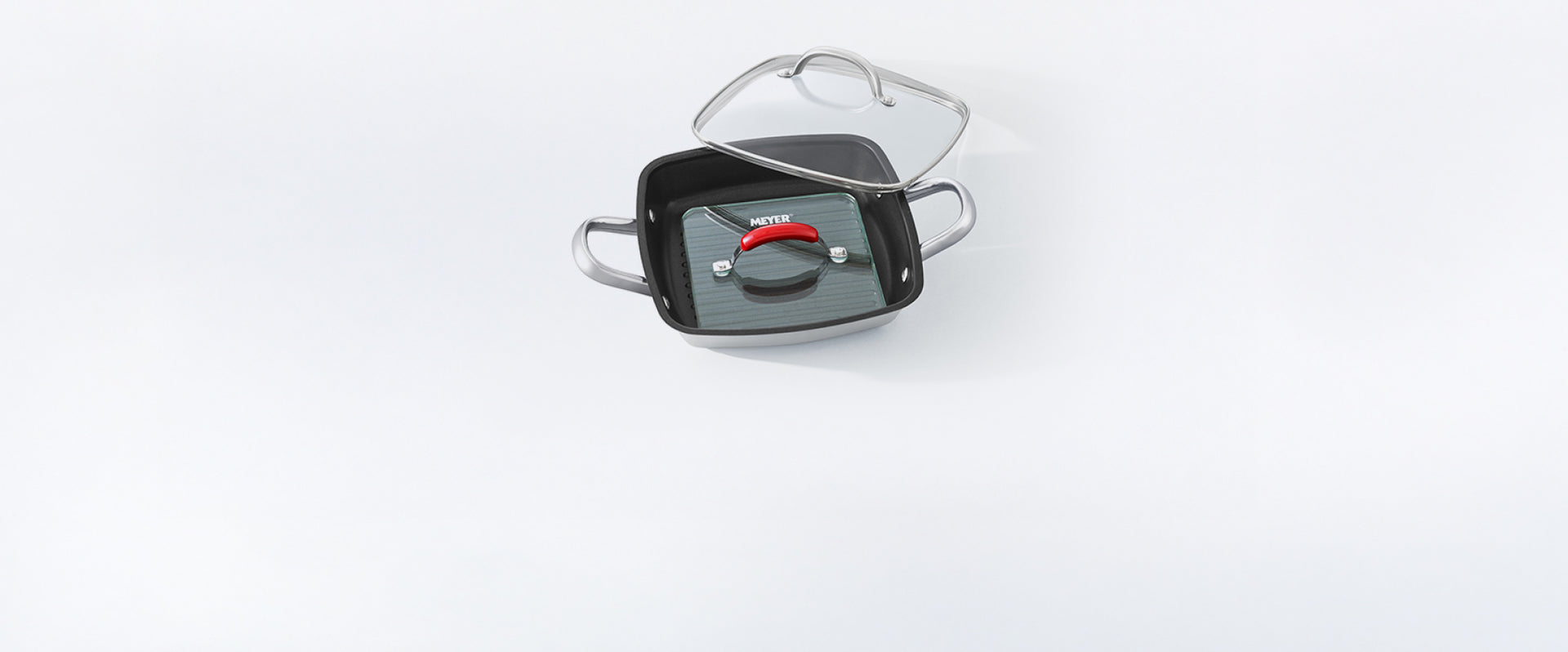 スクエアグリルパン 24cm RED